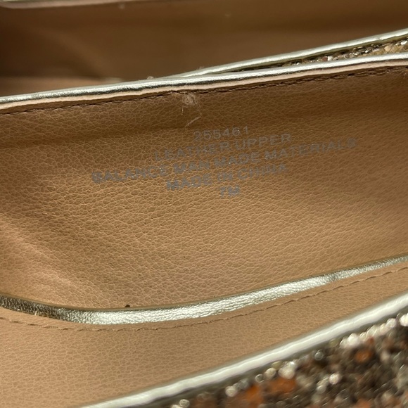 IMAN NWB 7 Calf Hair Gold Glitter Leopard Cheetah Animal Flats Shoes Loafer - Picture 5 of 7